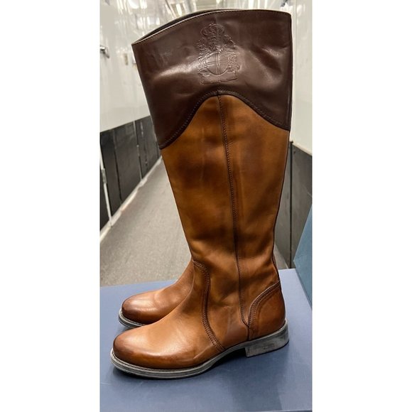 Camel brown Knee high equestrian Women's Boot by Corvari - Picture 3 of 4